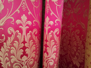 Medieval red and gold fabric