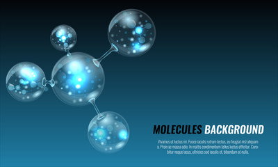 Abstract molecules structure design for your background. Vector illustration