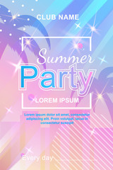Summer Party in Night Club on Tropical Beach Flyer