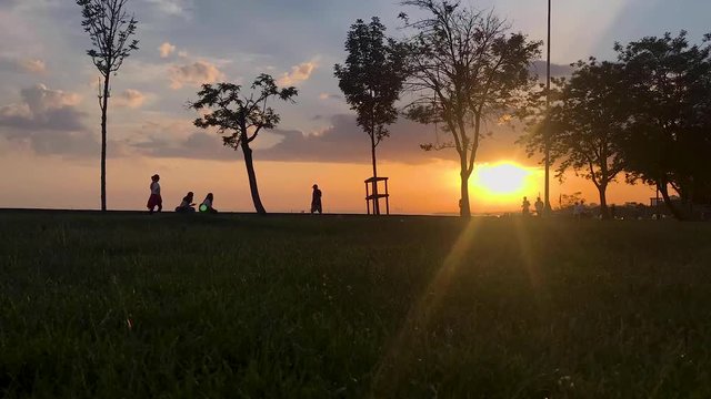 sunset at Caddebostan Istanbul, summer time time lapse