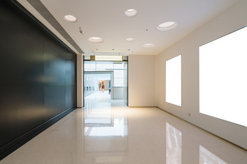 Bathroom interior space in shopping mall