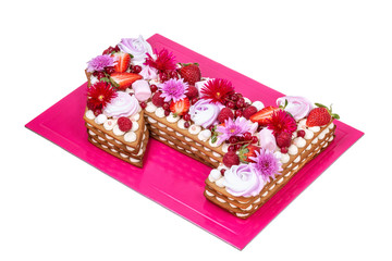 Cake for a birthday in one year to the child.