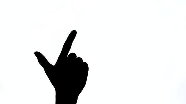 A hand posturing to be shotgun. concept of firmness and got the aim. Isolated, black and white contrast shot