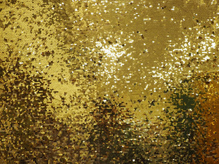 Background of gold shiny sequins.