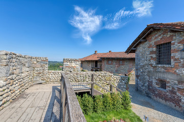 Fototapeta na wymiar Medieval village on the Piedmontese hills