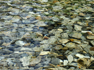 ripple of water with stone in the pond texture