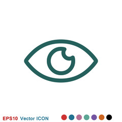 Eye icon, flat icon for logo, vector sign symbol