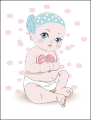 Obraz na płótnie Canvas baby with heart