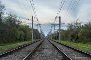 Fototapeta na wymiar Vías del tren