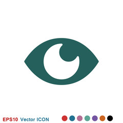 Eye icon, flat icon for logo, vector sign symbol