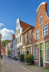 Fototapeta na wymiar Street in Haarlem, Netherlands