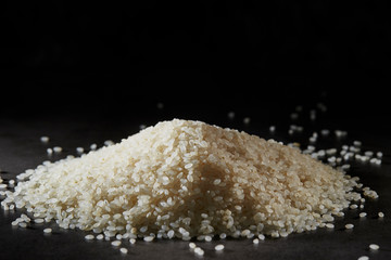 Pile of uncooked rice background 