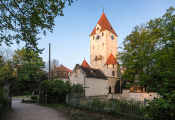 Fototapeta na wymiar Ostentor East town gate Regensburg Bavaria Germany