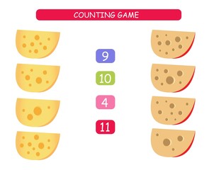 Count and match - worksheet for kids. Educational and mathematical game for kindergarten and preschool.