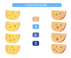 Count and match - worksheet for kids. Educational and mathematical game for kindergarten and preschool.