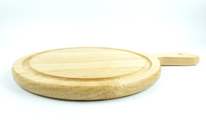 Chopping Wood isolated on white background, Concept Kitchen in the restaurant, Front view with copy space for your text.