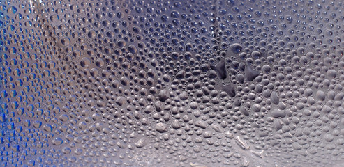cold water drop on plastic bottle