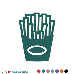 French fries icon. Vector logo, illustration, sign symbol for design