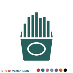 French fries icon. Vector logo, illustration, sign symbol for design