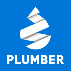 Logo plombier artisan logotype design goutte eau