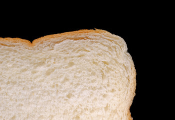 Bread texture on black background