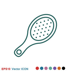 Hair brush icon logo, illustration, vector sign symbol for design