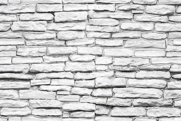 Deurstickers Stenen textuur muur Naadloze textuur, witte bakstenen muur