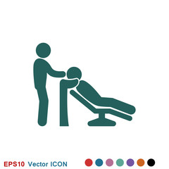 Hairdresser icon logo, illustration, vector sign symbol for design