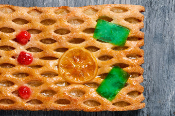 coca de Sant Joan, sweet flat cake from Catalonia