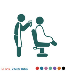 Fototapeta premium Hairdresser icon logo, illustration, vector sign symbol for design