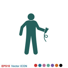 Hairdresser icon logo, illustration, vector sign symbol for design