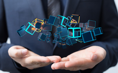 code data concept in hand