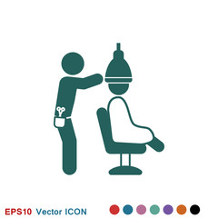 Hairdresser icon logo, illustration, vector sign symbol for design