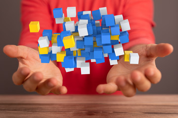 code data concept in hand