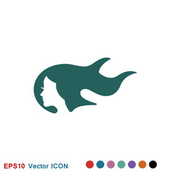 Hairstyle icon. Premium quality graphic design. logo, illustration, vector sign symbol for design