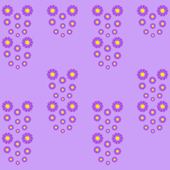Fototapeta na wymiar Pattern with Flowers. background - Illustration