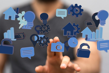 code data concept in hand