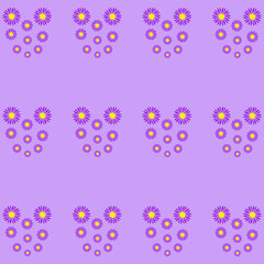 Fototapeta na wymiar Pattern with Flowers. background - Illustration