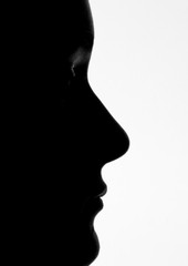 Obraz na płótnie Canvas Silhouette of a Womans Face