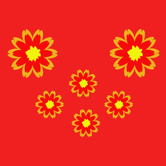 Pattern with Flowers. background - Illustration