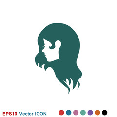 Hairstyle icon. Premium quality graphic design. logo, illustration, vector sign symbol for design