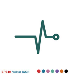 Heartbeat icon logo, illustration, vector sign symbol for design