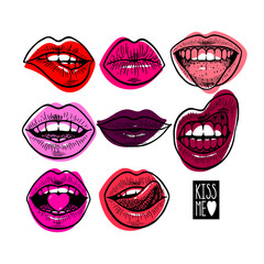 Female lips set