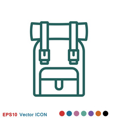 Backpack icon logo, illustration, vector sign symbol for design
