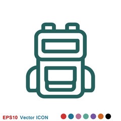 Obraz premium Backpack icon logo, illustration, vector sign symbol for design