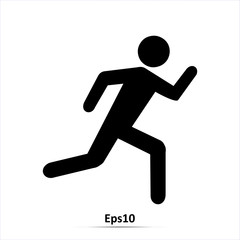 Fototapeta na wymiar Running icon.. Vector Illustration.Eps10
