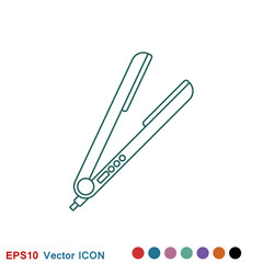 Obraz premium Hair straighten icon. Female accessories icons for mobile concept and logo