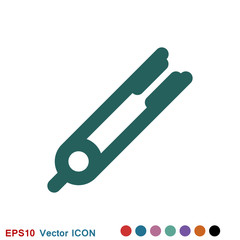 Hair straighten icon. Female accessories icons for mobile concept and logo
