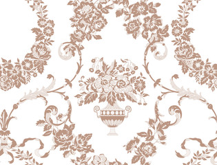 seamless vintage floral lace pattern for your design