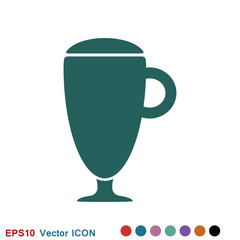 Latte coffee icon. logo, illustration, vector sign symbol for design